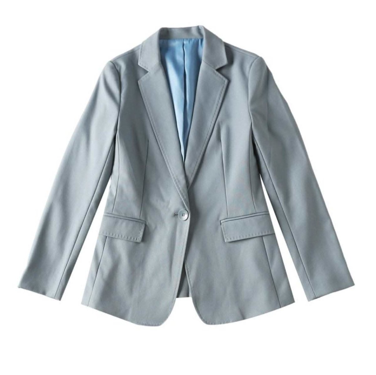 アッシュブルー美シルエットシンプルジャケット - select store mirror meアッシュブルー美シルエットシンプルジャケット96359968mirror meselect store mirror me96359968S