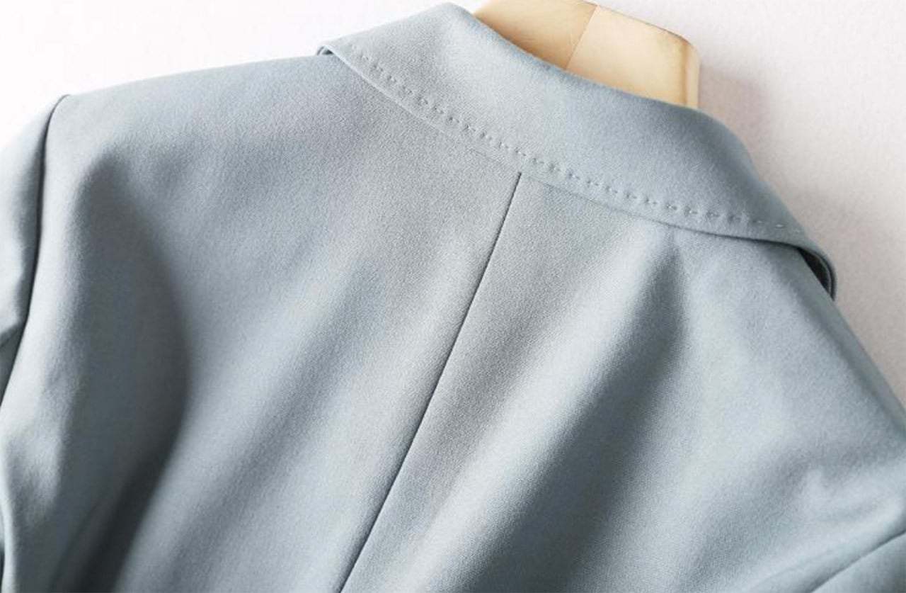 アッシュブルー美シルエットシンプルジャケット - select store mirror meアッシュブルー美シルエットシンプルジャケット96359968mirror meselect store mirror me96359968S