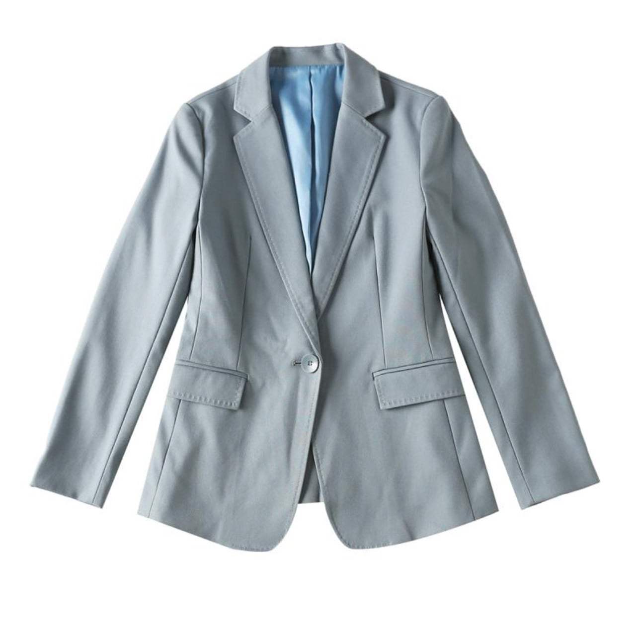 アッシュブルー美シルエットシンプルジャケット - select store mirror meアッシュブルー美シルエットシンプルジャケット96359968mirror meselect store mirror me96359968S