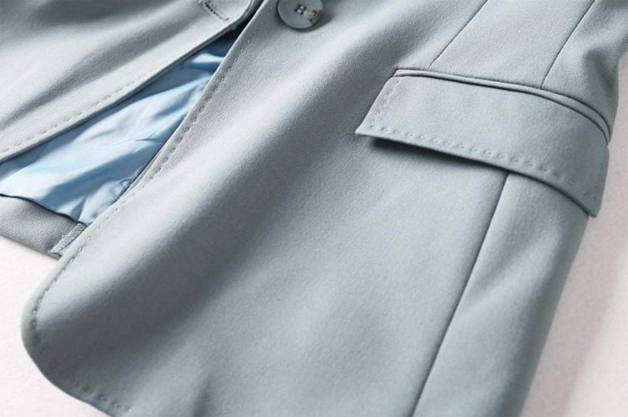 アッシュブルー美シルエットシンプルジャケット - select store mirror meアッシュブルー美シルエットシンプルジャケット96359968mirror meselect store mirror me96359968S