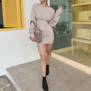 ヌーディベージュルーズスリーブセクシーワンピース - select store mirror meヌーディベージュルーズスリーブセクシーワンピース97429171mirror meselect store mirror me97429171S