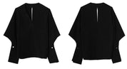 変形デザインシルエットバックスリットブラックブラウス - select store mirror me変形デザインシルエットバックスリットブラックブラウス97500572mirror meselect store mirror me97500572S