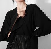 変形デザインシルエットバックスリットブラックブラウス - select store mirror me変形デザインシルエットバックスリットブラックブラウス97500572mirror meselect store mirror me97500572S