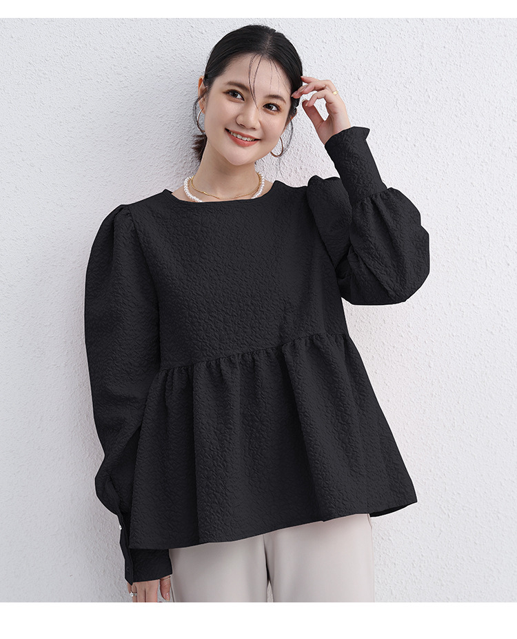 フェミニンペプラムブラウス  4色展開