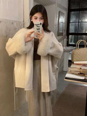 ウールフェザーコート