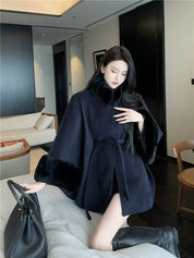 ファーケープシルエットコート