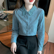 ジャカード襟シャツ　4色展開