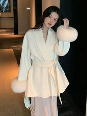 ウールフェザーコート