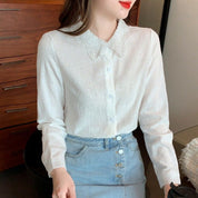 ジャカード襟シャツ　4色展開