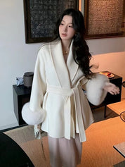 ウールフェザーコート