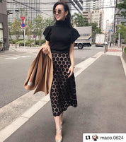 【動画あり】ドットパンチングレースAラインスカート　２色展開 - select store mirror me【動画あり】ドットパンチングレースAラインスカート　２色展開52696370mirror meselect store mirror me52696370ホワイト×S