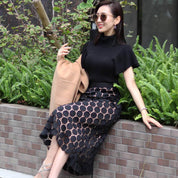 【動画あり】ドットパンチングレースAラインスカート　２色展開 - select store mirror me【動画あり】ドットパンチングレースAラインスカート　２色展開52696370mirror meselect store mirror me52696370ホワイト×S