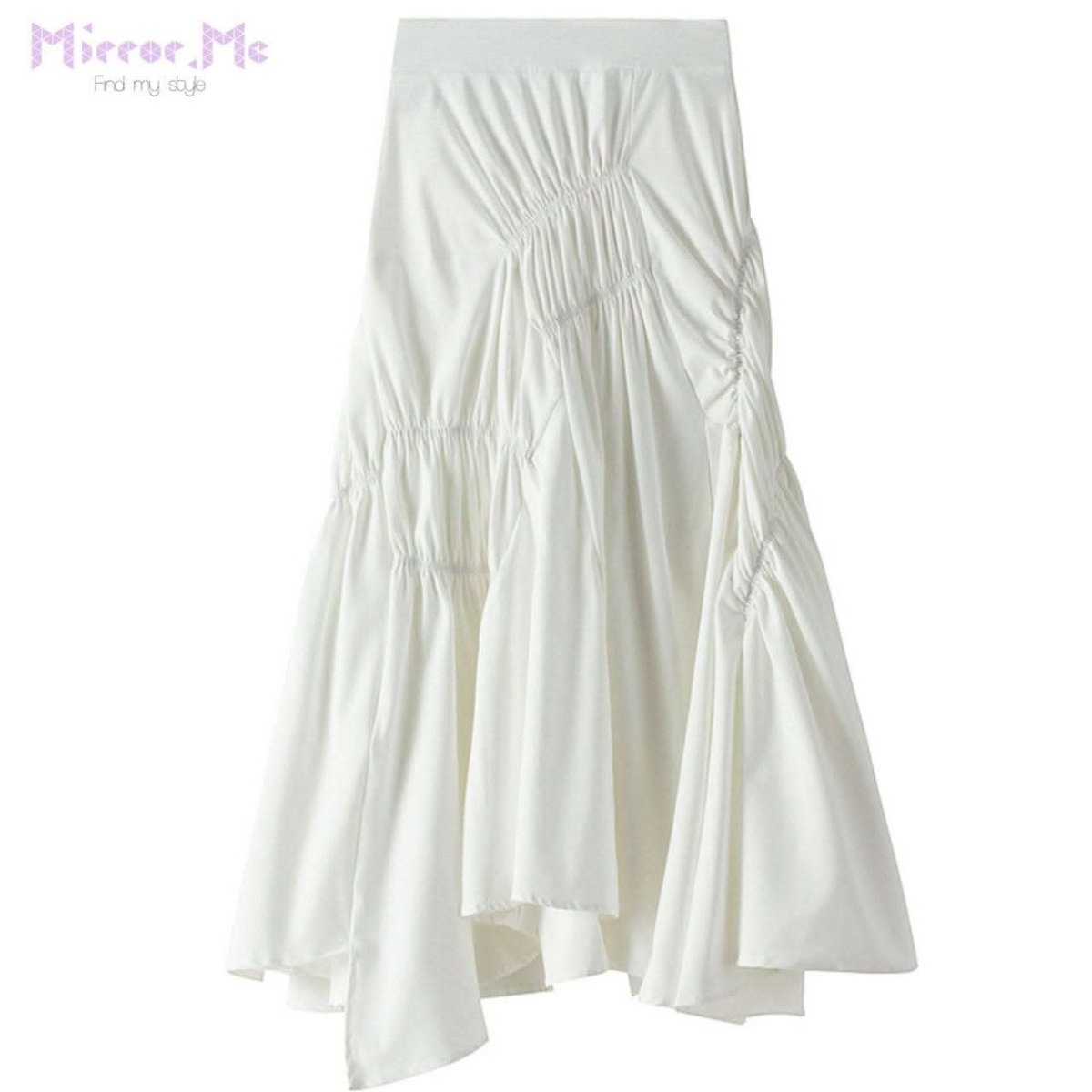 デザインタックフリルAラインスカート　４色展開 - select store mirror meデザインタックフリルAラインスカート　４色展開76990678mirror meselect store mirror me76990678ホワイト