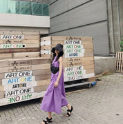 ナチュラルパープルタックAラインワンピース - select store mirror meナチュラルパープルタックAラインワンピース109714351mirror meselect store mirror me109714351S