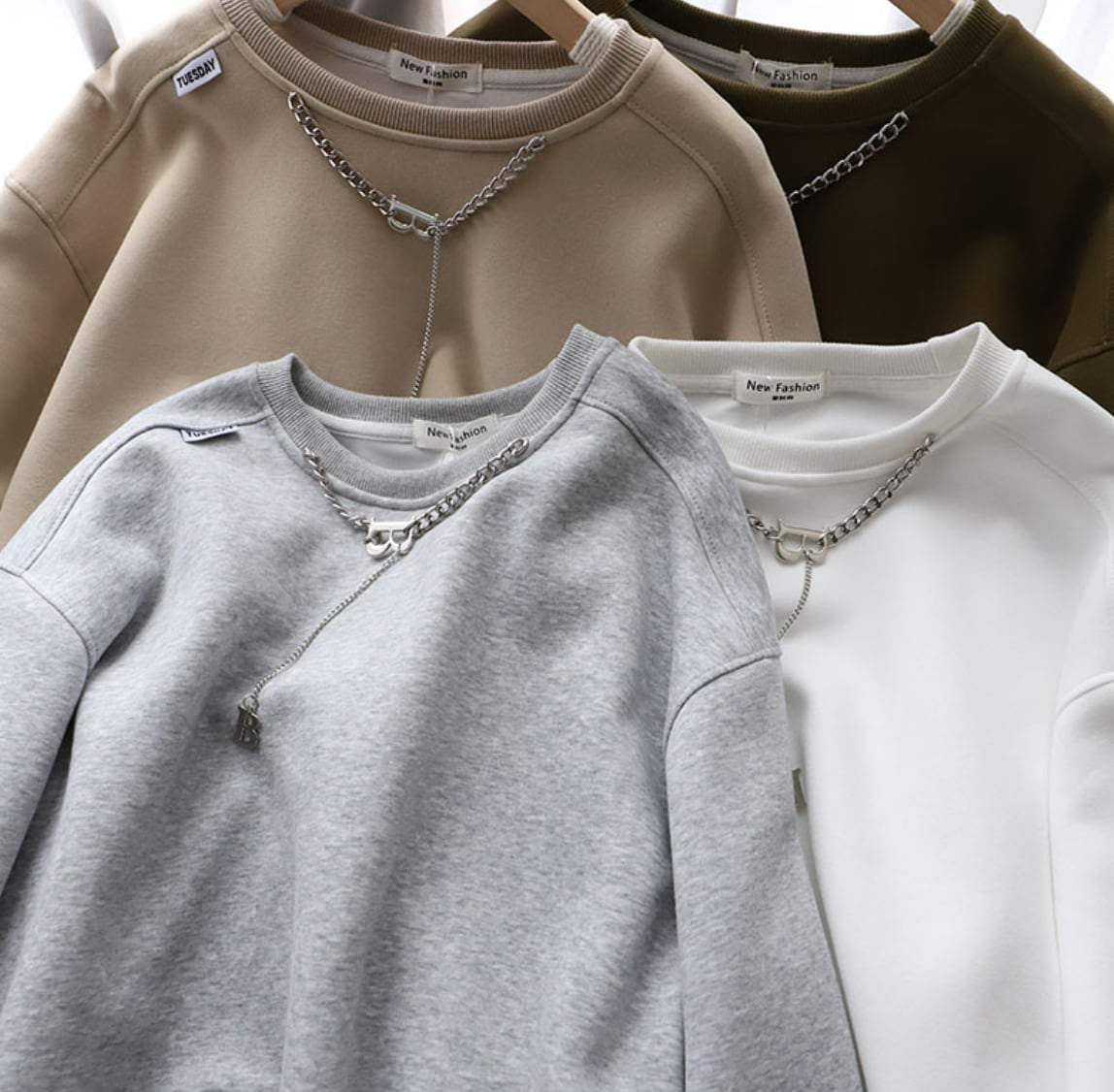 【動画あり】Bロゴチェーンスウェットトップス　４色展開 - select store mirror me【動画あり】Bロゴチェーンスウェットトップス　４色展開188688474mirror meselect store mirror me188688474ホワイト