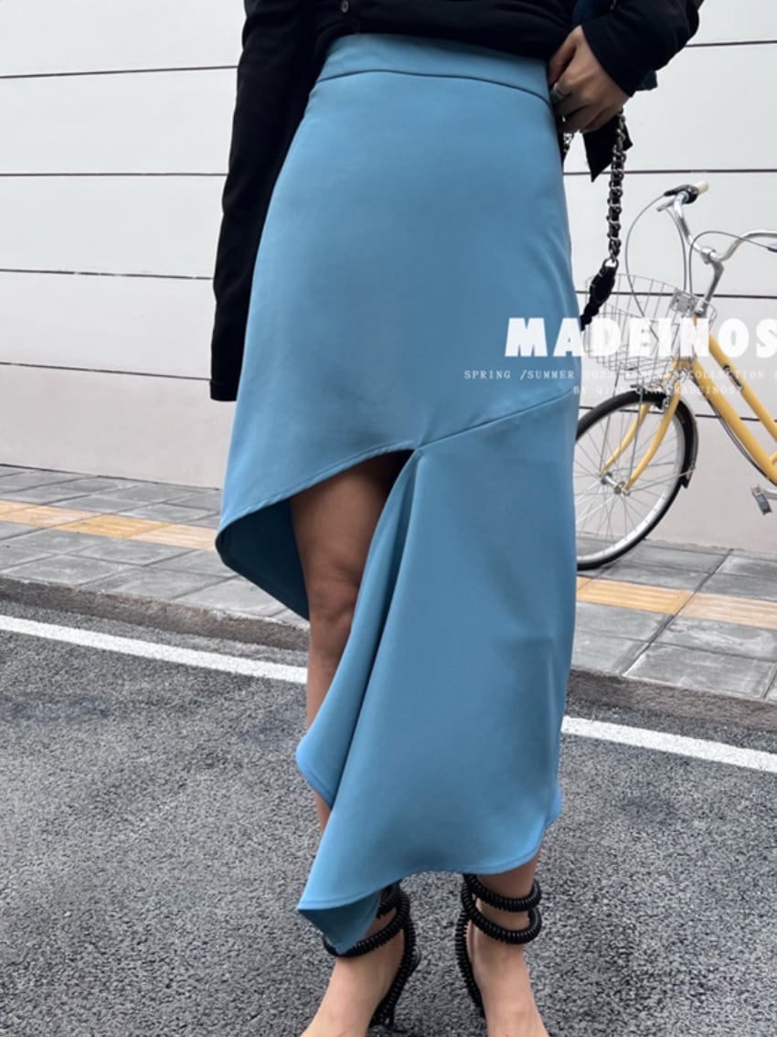 アシンメトリーカットKIKIスカート　４色展開 - select store mirror meアシンメトリーカットKIKIスカート　４色展開205735502mirror meselect store mirror me205735502ホワイトS