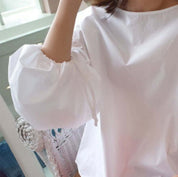 【Lサイズ１点即納】袖リボンバルーンスリーブホワイトブラウス - select store mirror me【Lサイズ１点即納】袖リボンバルーンスリーブホワイトブラウス66832399mirror meselect store mirror me66832399S