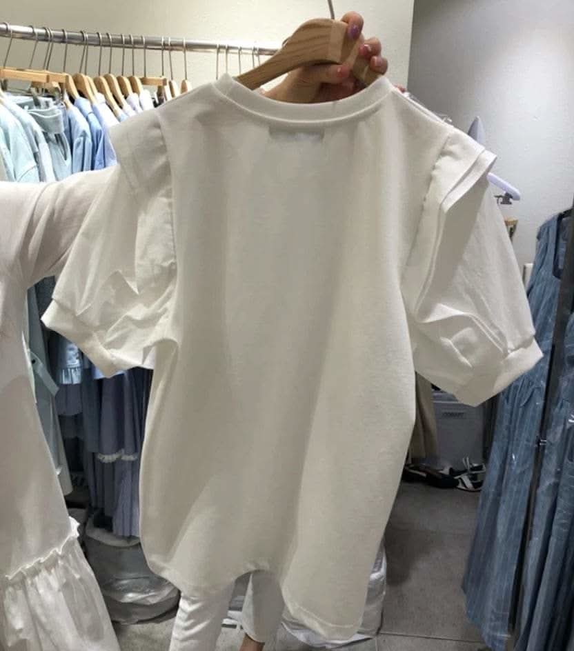 ＜ホワイトL１点即納＞デザインフリルパフスリーブTシャツ　２色展開 - select store mirror me＜ホワイトL１点即納＞デザインフリルパフスリーブTシャツ　２色展開194487795mirror meselect store mirror me194487795ホワイト S