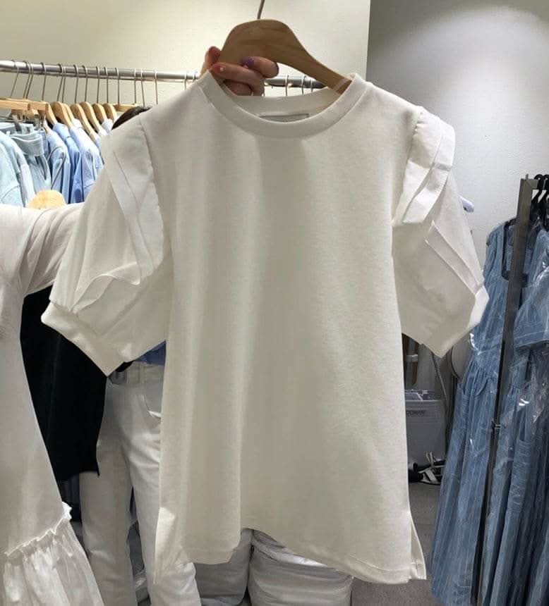 ＜ホワイトL１点即納＞デザインフリルパフスリーブTシャツ　２色展開 - select store mirror me＜ホワイトL１点即納＞デザインフリルパフスリーブTシャツ　２色展開194487795mirror meselect store mirror me194487795ホワイト S