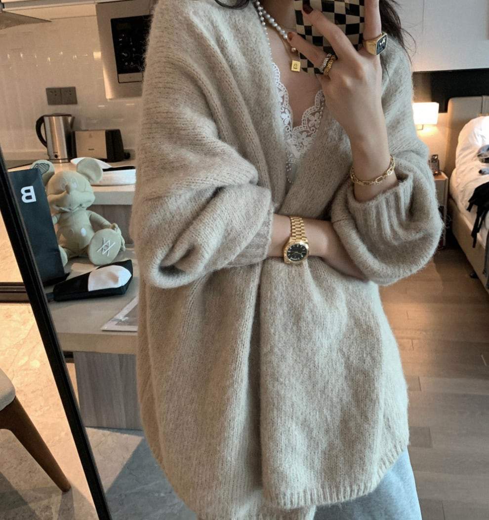 【動画あり】ミディアムLiLiニットカーディガン　４色展開 - select store mirror me【動画あり】ミディアムLiLiニットカーディガン　４色展開189963812mirror meselect store mirror me189963812ホワイト