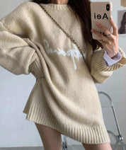 ＜キャメルM即納＞【動画あり】ロゴデザインオーバーゆるニット　３色展開 - select store mirror me＜キャメルM即納＞【動画あり】ロゴデザインオーバーゆるニット　３色展開194556833mirror meselect store mirror me194556833ベージュ S