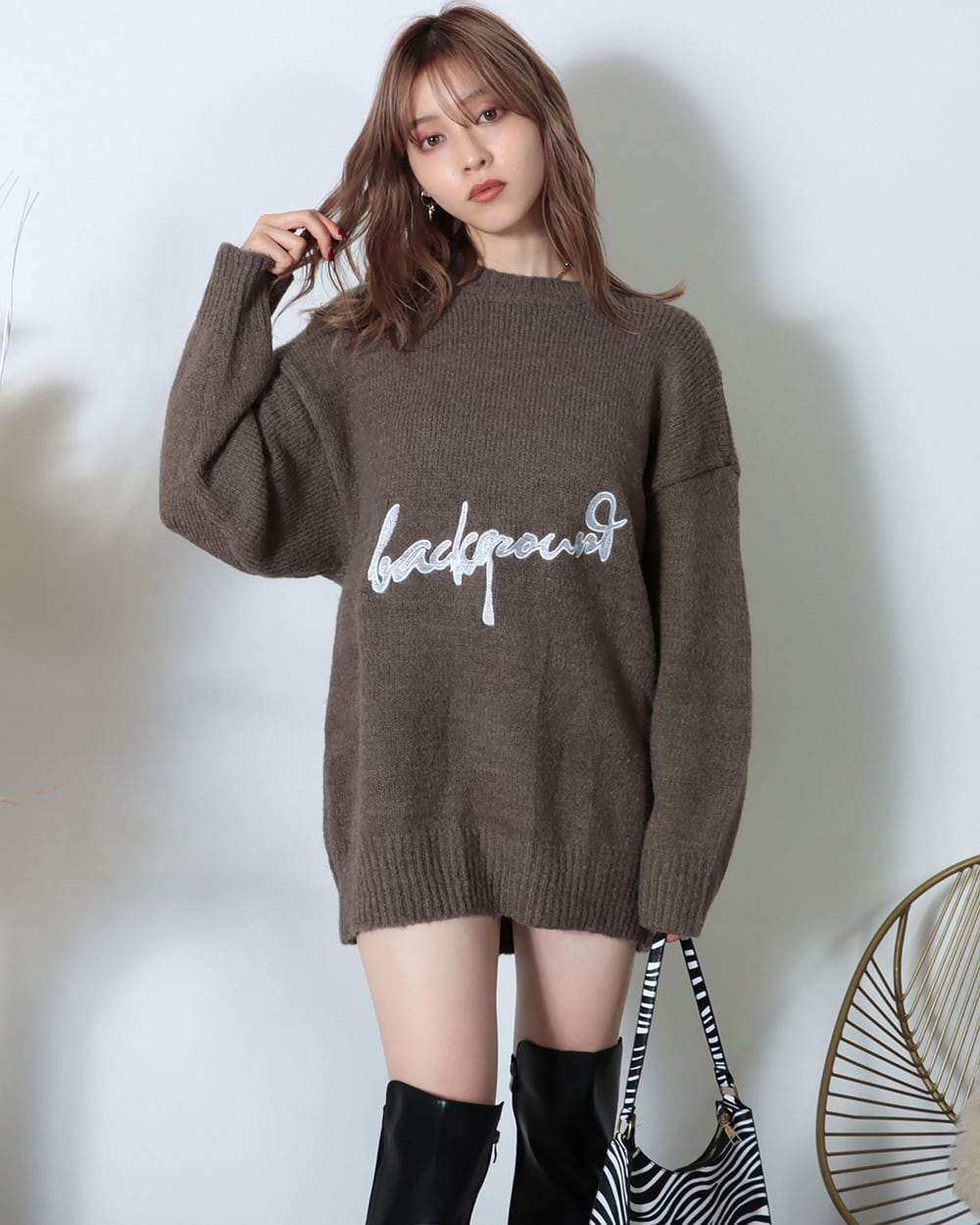 ＜キャメルM即納＞【動画あり】ロゴデザインオーバーゆるニット　３色展開 - select store mirror me＜キャメルM即納＞【動画あり】ロゴデザインオーバーゆるニット　３色展開194556833mirror meselect store mirror me194556833ベージュ S