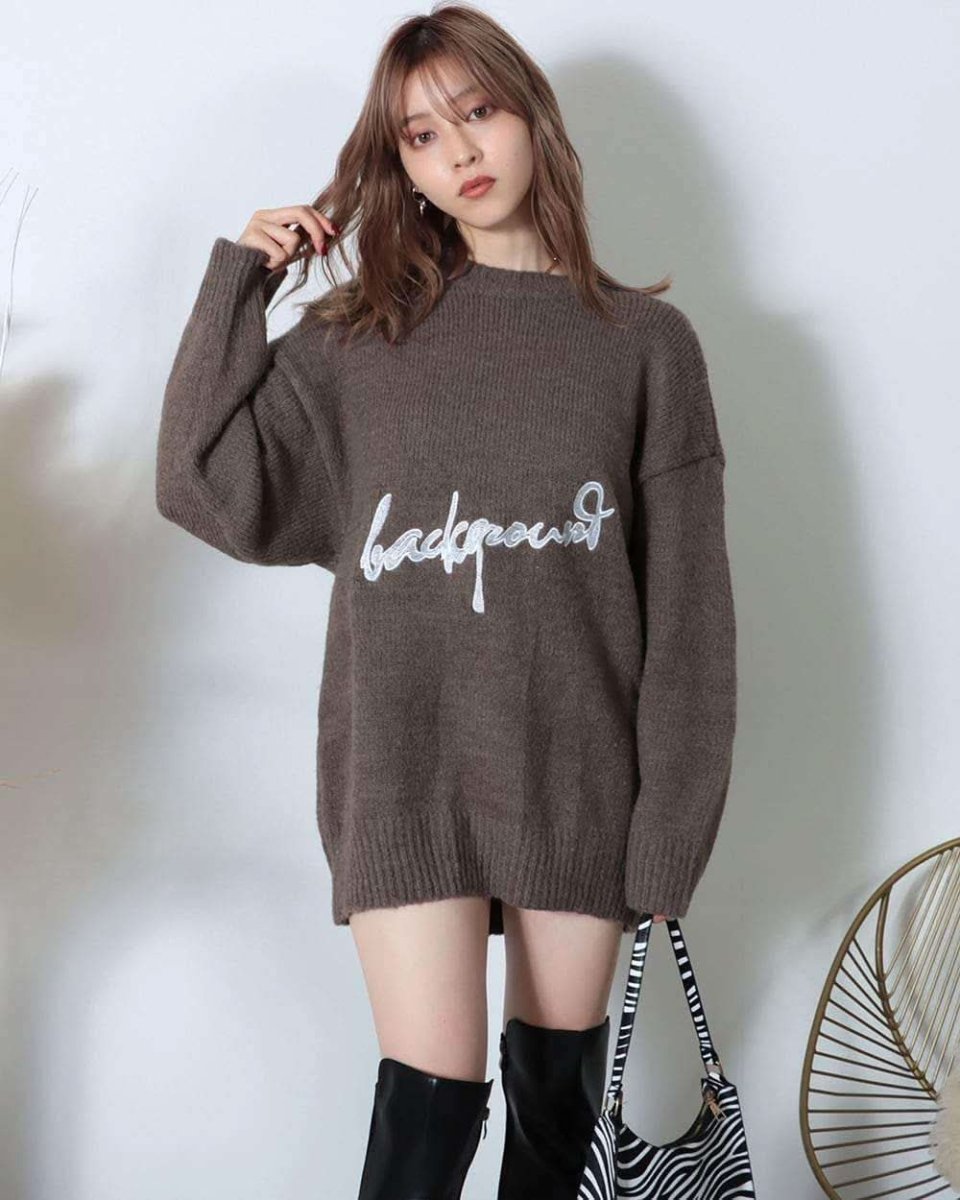 ＜キャメルM即納＞【動画あり】ロゴデザインオーバーゆるニット　３色展開 - select store mirror me＜キャメルM即納＞【動画あり】ロゴデザインオーバーゆるニット　３色展開194556833mirror meselect store mirror me194556833ベージュ S