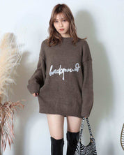 ＜キャメルM即納＞【動画あり】ロゴデザインオーバーゆるニット　３色展開 - select store mirror me＜キャメルM即納＞【動画あり】ロゴデザインオーバーゆるニット　３色展開194556833mirror meselect store mirror me194556833ベージュ S