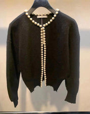 ＜【即納】ブラックM１点＞【動画あり】パールデザインニットカーディガン　２色展開 - select store mirror me＜【即納】ブラックM１点＞【動画あり】パールデザインニットカーディガン　２色展開187977825mirror meselect store mirror me187977825ホワイトS