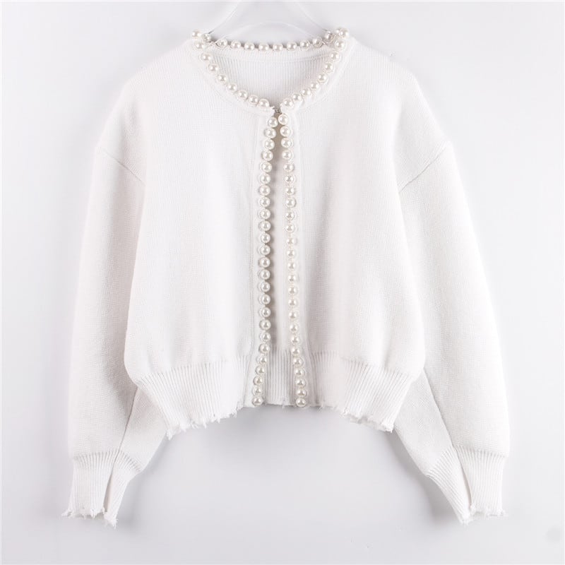 ＜【即納】ブラックM１点＞【動画あり】パールデザインニットカーディガン　２色展開 - select store mirror me＜【即納】ブラックM１点＞【動画あり】パールデザインニットカーディガン　２色展開187977825mirror meselect store mirror me187977825ホワイトS
