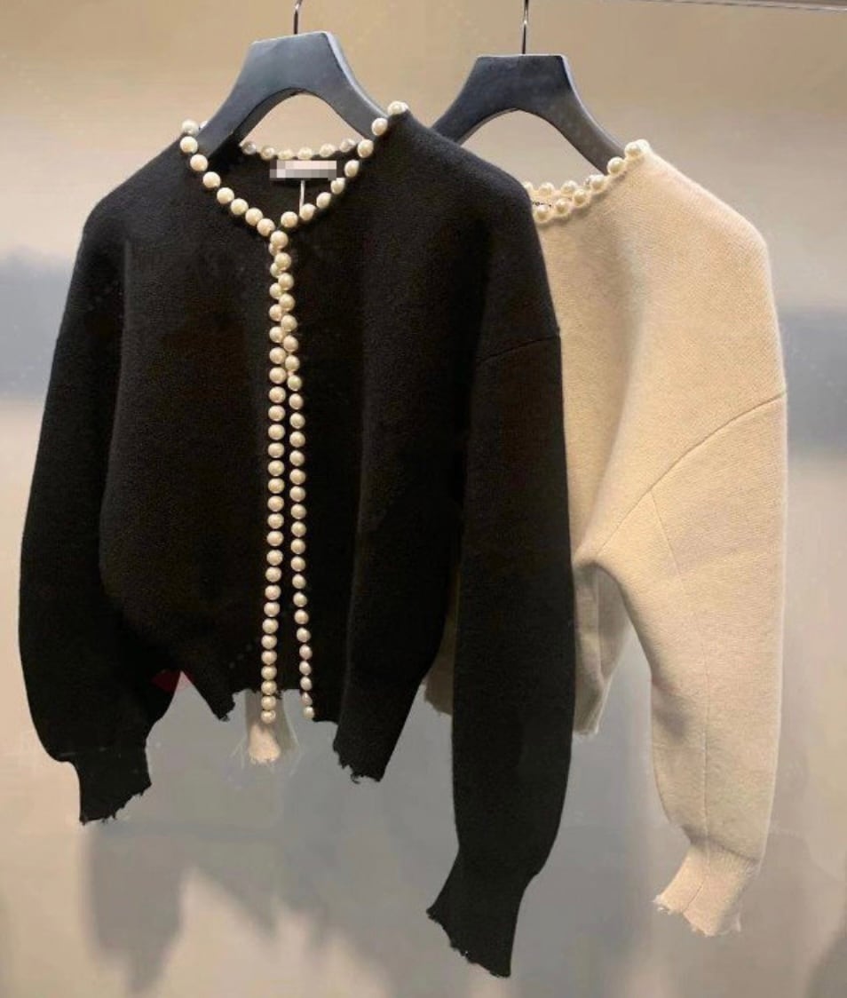 ＜【即納】ブラックM１点＞【動画あり】パールデザインニットカーディガン　２色展開 - select store mirror me＜【即納】ブラックM１点＞【動画あり】パールデザインニットカーディガン　２色展開187977825mirror meselect store mirror me187977825ホワイトS