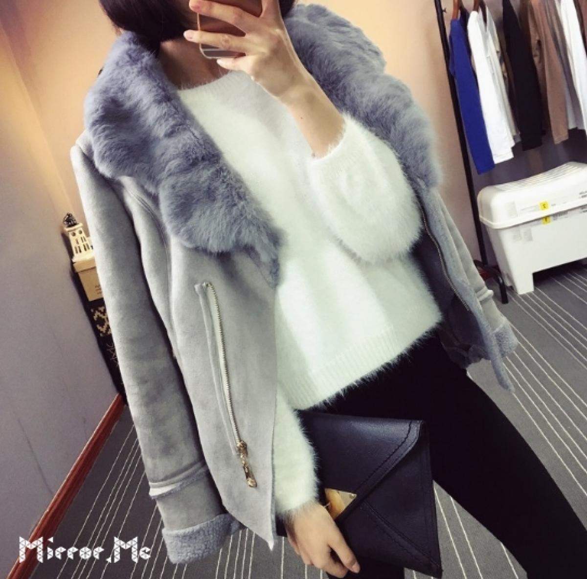 ＜グレーM１点即納＞ラビットファーライダースジャケット　３色展開 - select store mirror me＜グレーM１点即納＞ラビットファーライダースジャケット　３色展開194488516mirror meselect store mirror me194488516【即納】グレー×M
