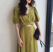 ＜Mサイズ１点即納＞【動画あり】パフスリーブフロントオープンバックリボンワンピース - select store mirror me＜Mサイズ１点即納＞【動画あり】パフスリーブフロントオープンバックリボンワンピース194553583mirror meselect store mirror me194553583S