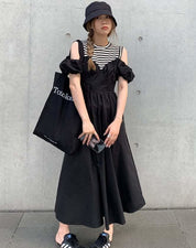 【大人気】【動画あり】デザイン切り替えボーダーオフショルダーワンピース - select store mirror me【大人気】【動画あり】デザイン切り替えボーダーオフショルダーワンピースmirror meselect store mirror meフリーサイズ