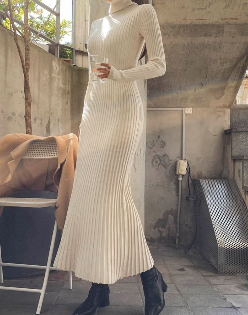 リブニット美シルエットロングワンピース - select store mirror meリブニット美シルエットロングワンピースmirror meselect store mirror meフリーサイズ
