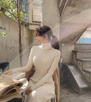 リブニット美シルエットロングワンピース - select store mirror meリブニット美シルエットロングワンピースmirror meselect store mirror meフリーサイズ