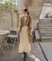 リブニット美シルエットロングワンピース - select store mirror meリブニット美シルエットロングワンピースmirror meselect store mirror meフリーサイズ