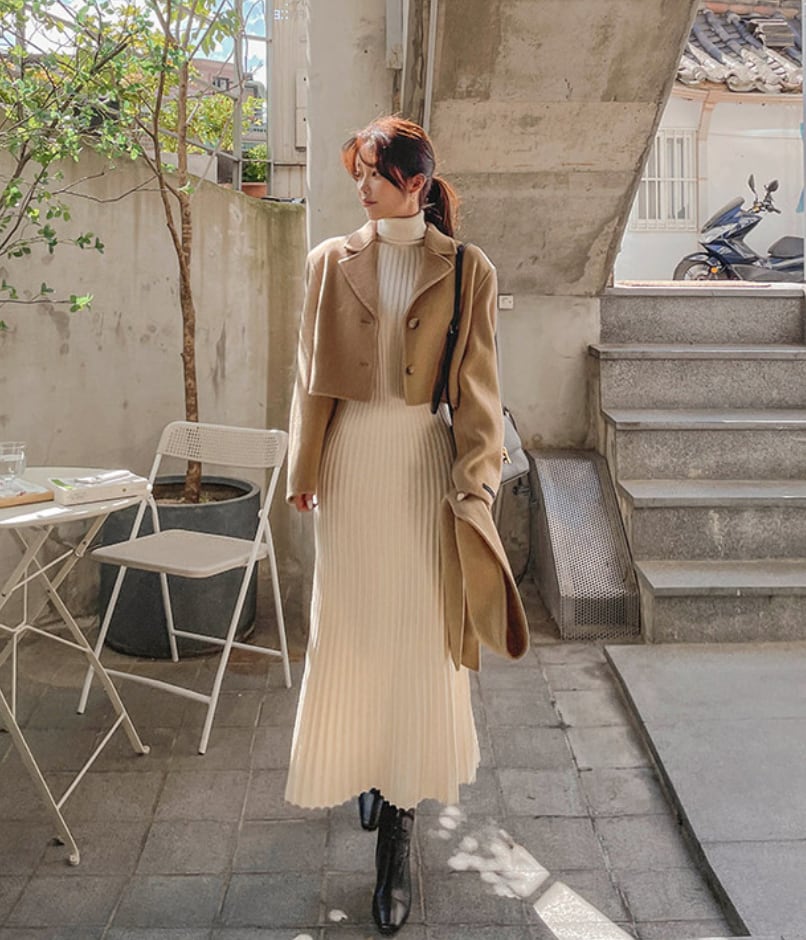 リブニット美シルエットロングワンピース - select store mirror meリブニット美シルエットロングワンピースmirror meselect store mirror meフリーサイズ