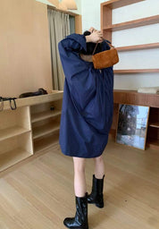 【動画あり】モックネックネイビーシャツワンピース - select store mirror me【動画あり】モックネックネイビーシャツワンピースmirror meselect store mirror meフリーサイズ
