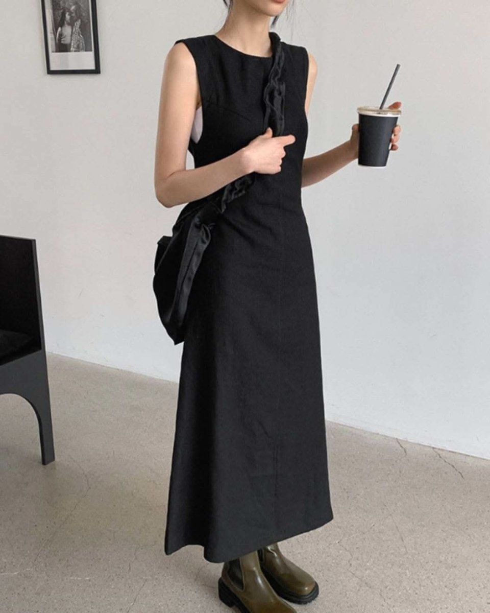 バックデザインギャザーカットリボンリネンワンピース - select store mirror meバックデザインギャザーカットリボンリネンワンピースmirror meselect store mirror meフリーサイズ