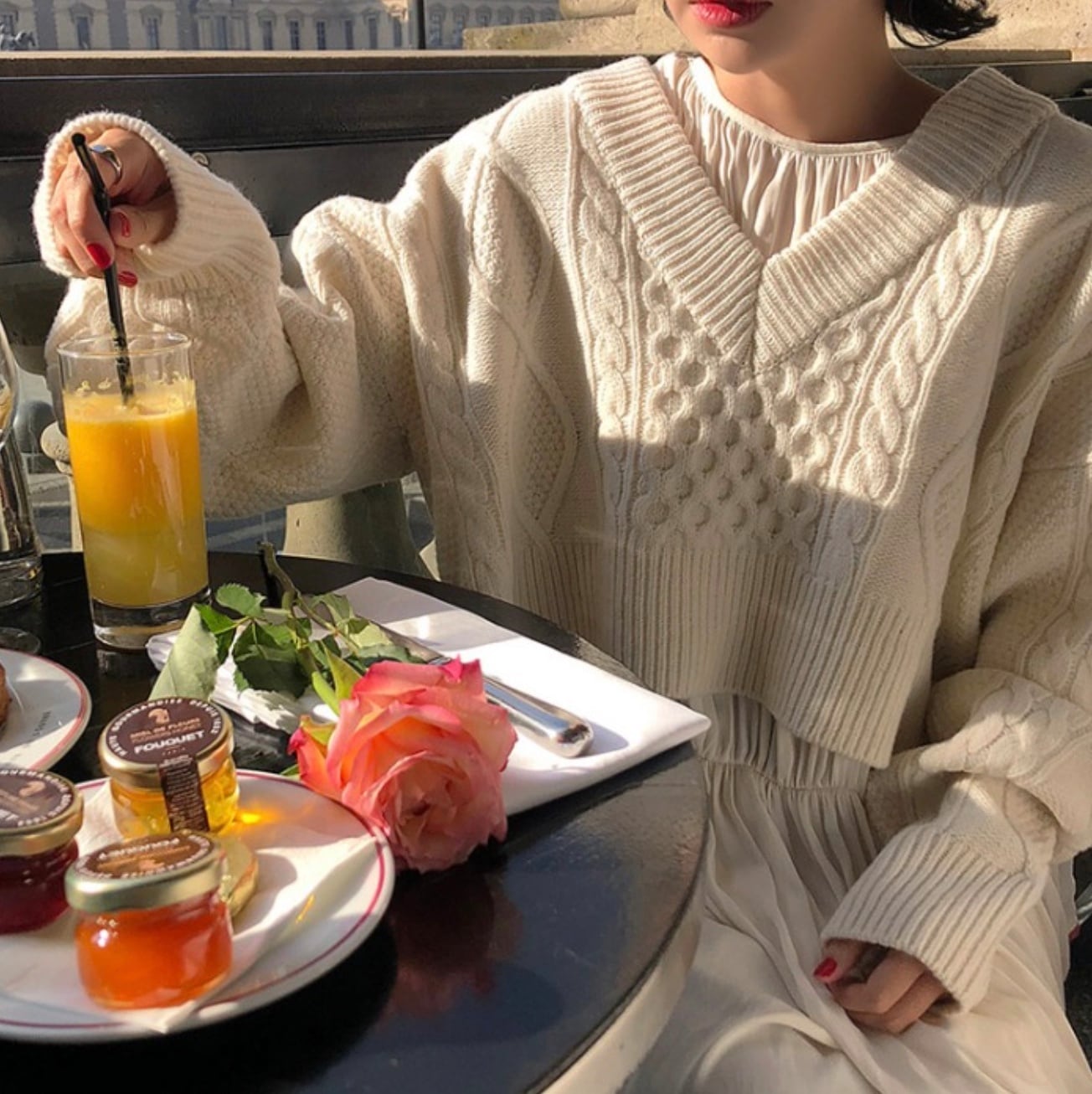 ミックスデザインニット＆ワンピースセットアップ - select store mirror meミックスデザインニット＆ワンピースセットアップmirror meselect store mirror meフリーサイズ