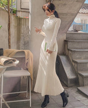 リブニット美シルエットロングワンピース - select store mirror meリブニット美シルエットロングワンピースmirror meselect store mirror meフリーサイズ