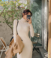 リブニット美シルエットロングワンピース - select store mirror meリブニット美シルエットロングワンピースmirror meselect store mirror meフリーサイズ