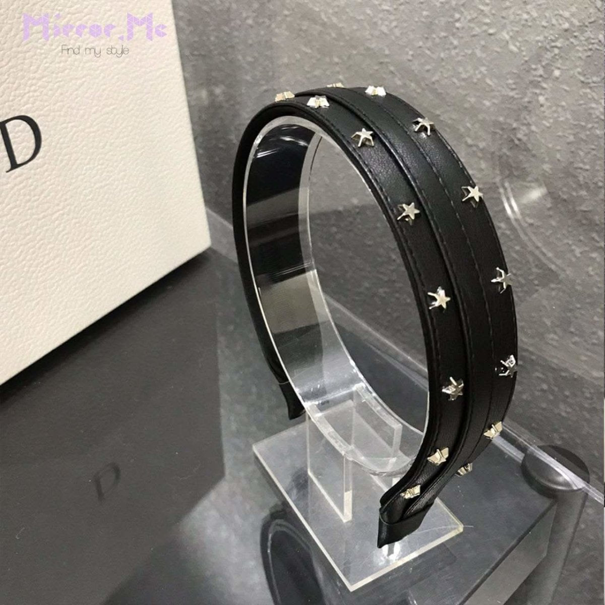 スタースタッズブラックレザーカチューシャ - select store mirror meスタースタッズブラックレザーカチューシャmirror meselect store mirror meフリーサイズ