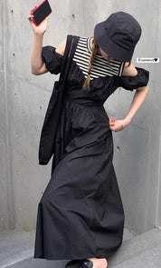 【大人気】【動画あり】デザイン切り替えボーダーオフショルダーワンピース - select store mirror me【大人気】【動画あり】デザイン切り替えボーダーオフショルダーワンピースmirror meselect store mirror meフリーサイズ