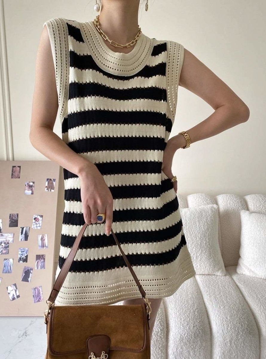 【大人気】【動画あり】ボーダーサマーニットワンピース - select store mirror me【大人気】【動画あり】ボーダーサマーニットワンピースmirror meselect store mirror meフリーサイズ