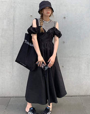 【大人気】【動画あり】デザイン切り替えボーダーオフショルダーワンピース - select store mirror me【大人気】【動画あり】デザイン切り替えボーダーオフショルダーワンピースmirror meselect store mirror meフリーサイズ
