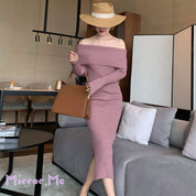 【動画あり】くすみピンクオフショルダーニットタイトワンピース - select store mirror me【動画あり】くすみピンクオフショルダーニットタイトワンピースmirror meselect store mirror meフリーサイズ