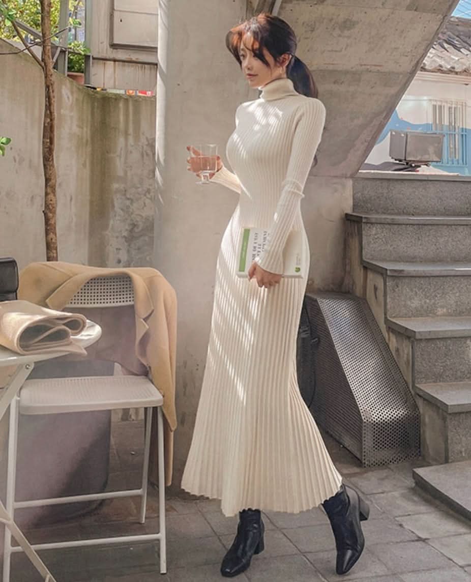 リブニット美シルエットロングワンピース - select store mirror meリブニット美シルエットロングワンピースmirror meselect store mirror meフリーサイズ