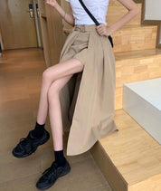 ハイウエストベルトベージュパンツスカート - select store mirror meハイウエストベルトベージュパンツスカートmirror meselect store mirror meフリーサイズ